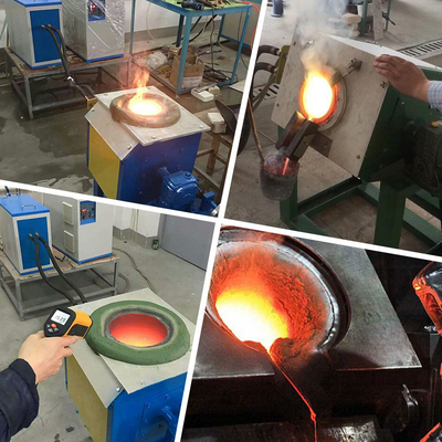 IGBT 10kg 20kg 30kg 50kg 100kg 150kg Racra de ferro de cobre Smilting Tilting Induction Fornace de fusão
