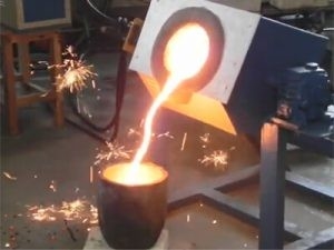 50/60HZ 70kg Forno de Fusão por Indução de Alta Frequência com Garantia Gratuita de 1 Ano
