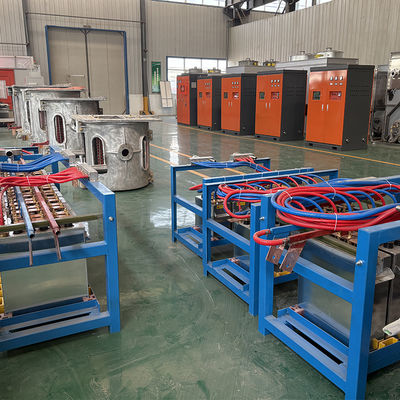 Forno de fusão por indução de 800KW 1T para sucata de ferro, aço, cobre e alumínio